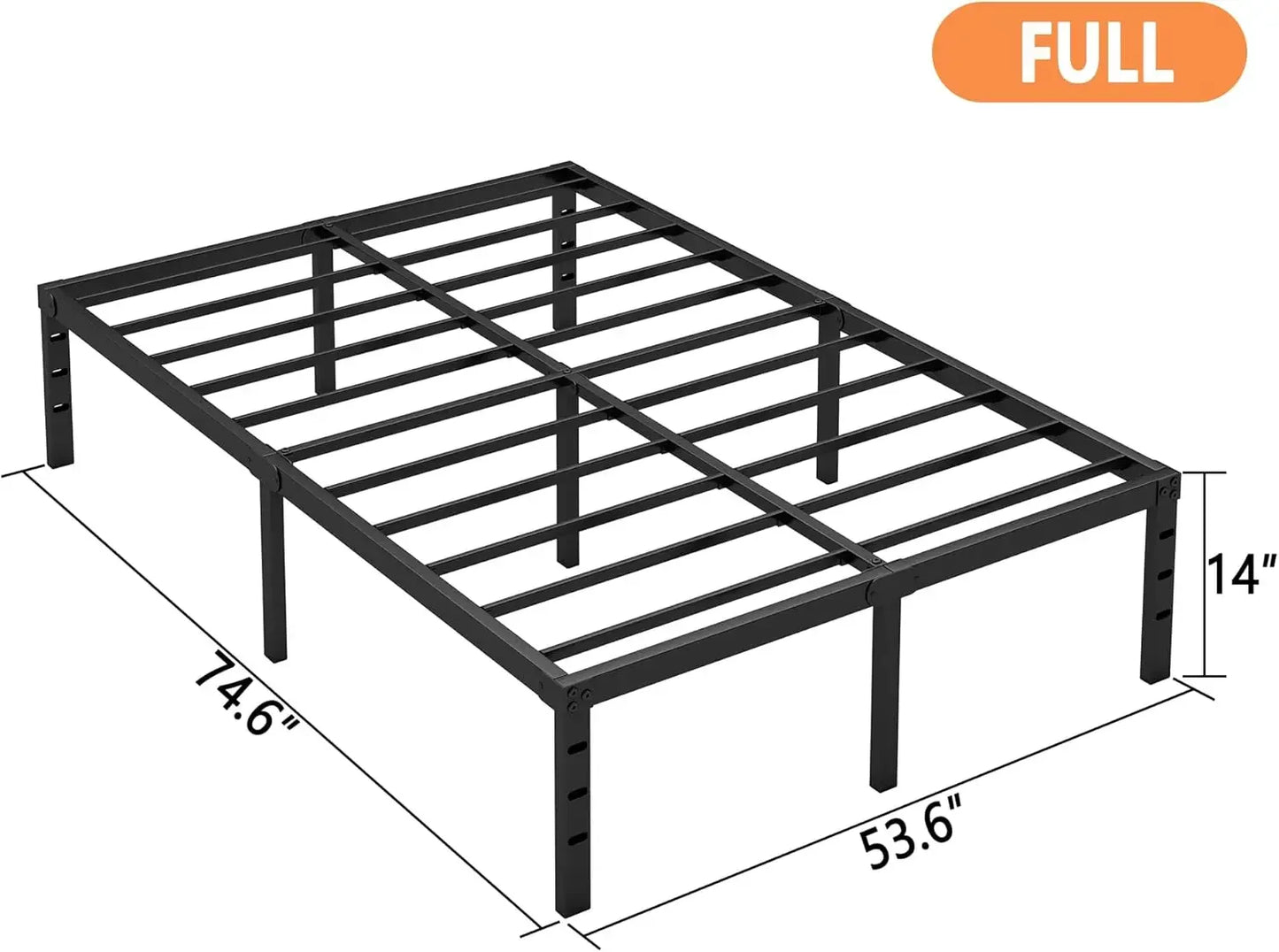 Hign-concerned Heavy Duty Metal Bed Frame Platform Pro