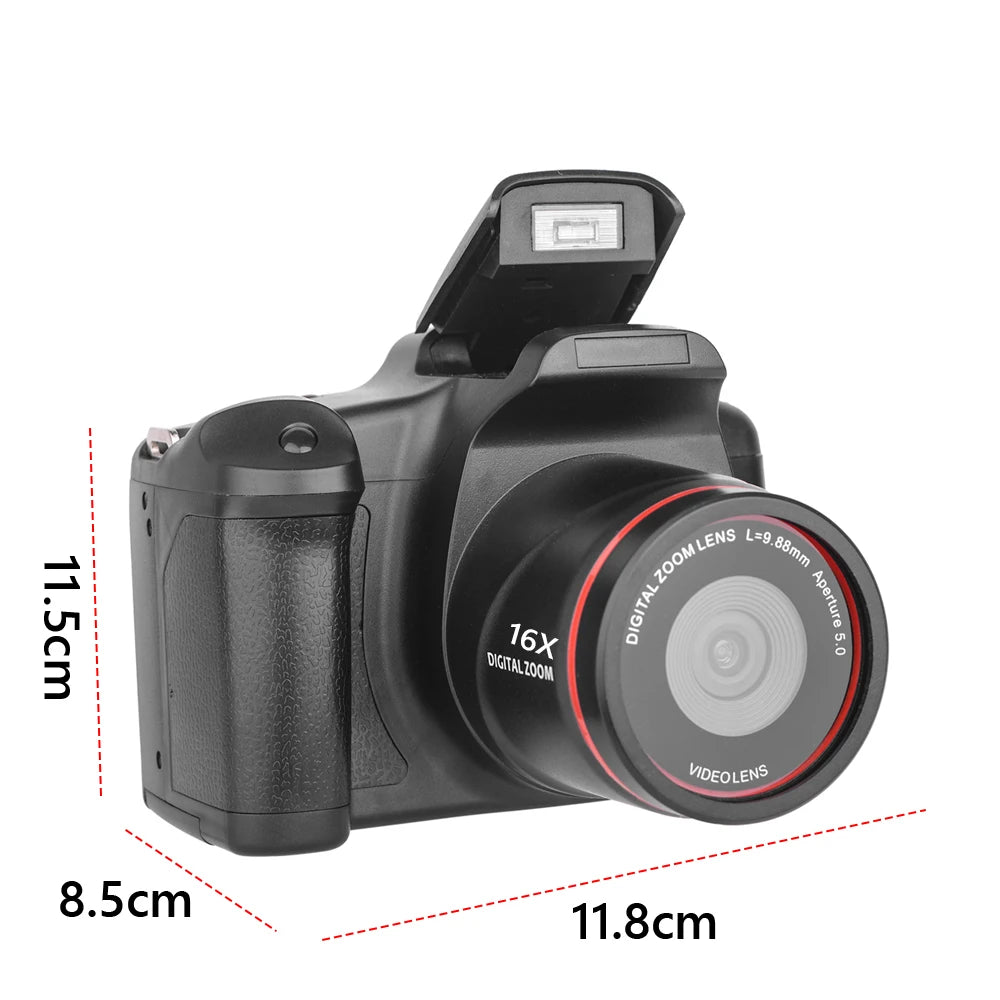 1080P 16MP Digital Camera with 2.4 Inch LCD Screen Vlogging Camera Video Recorder for Photography and Video