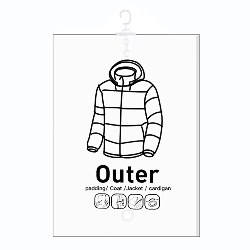 Hanging Compressible Storage Bag Reusable Clothes Compression Storage Bag Dustproof for Clothes Down Overcoat