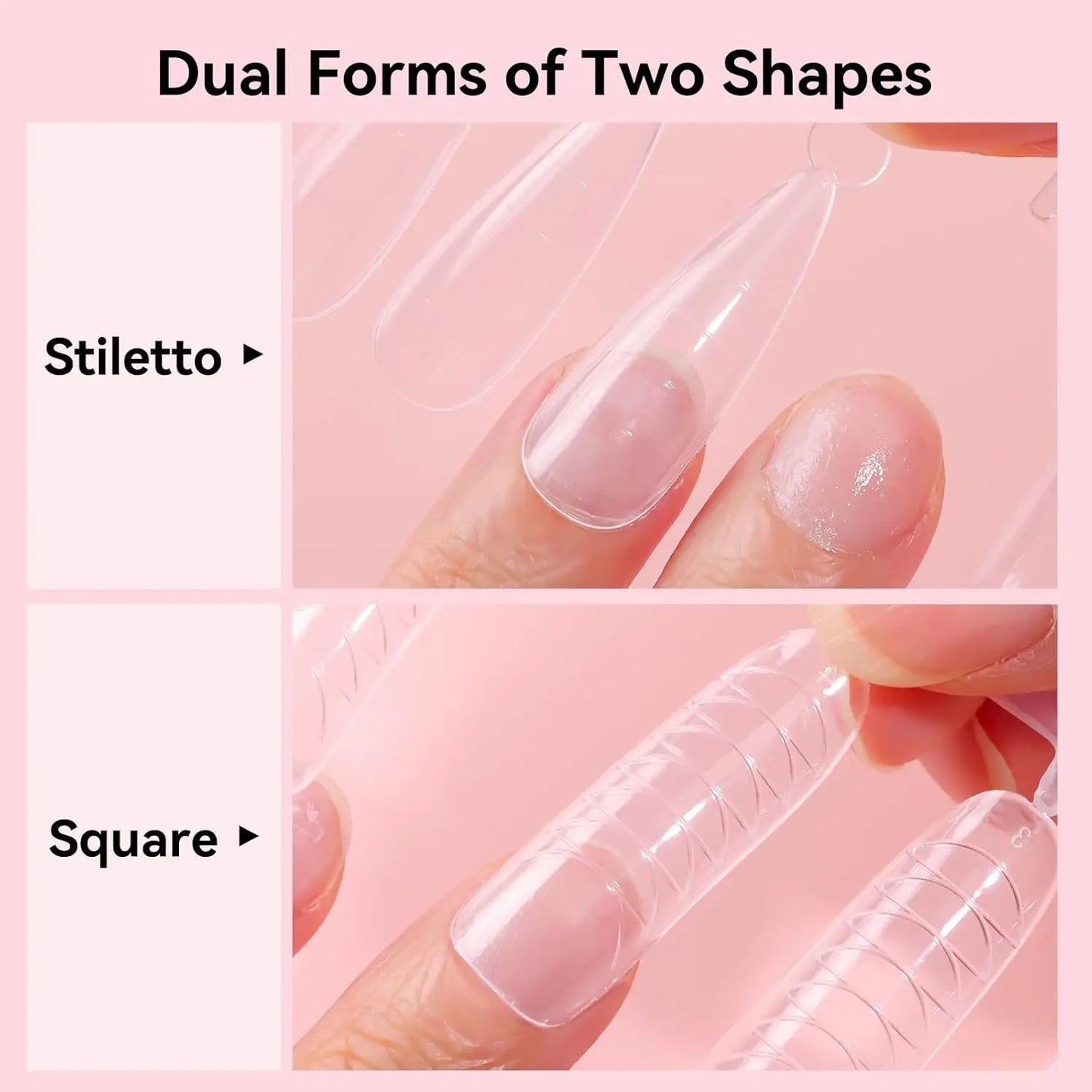 Makartt Poly Nail Gel French Manicure Kit : White Pink Hard Gel for Nail Extension 15ML, UV LED Nail Lamp, Base Top Coat