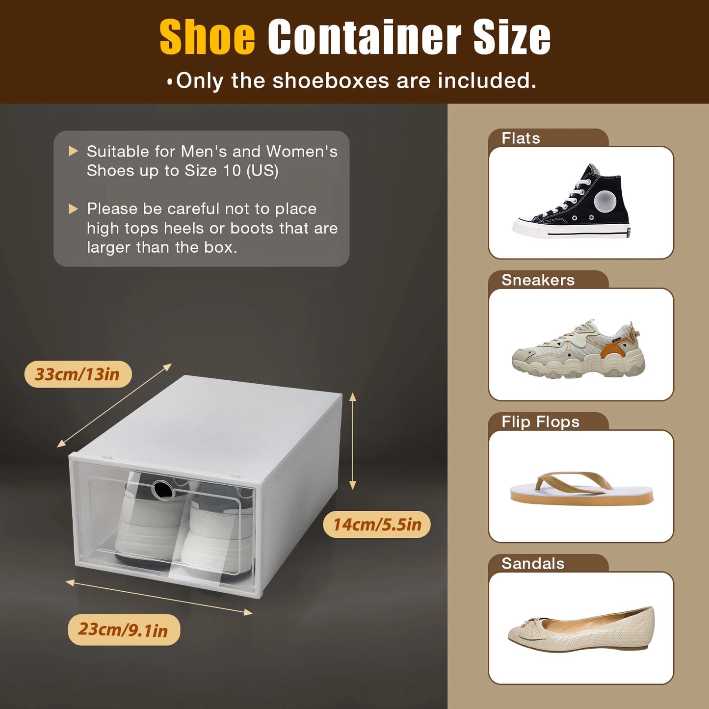 24 Pack Clear Shoe Boxes, Stackable Shoe Storage Boxes, with Lids, Clear Plastic Stackable Shoe Organizers, For Closet