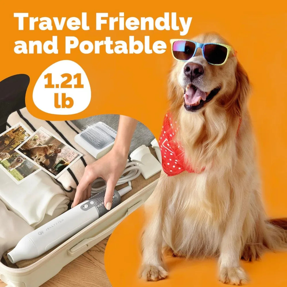 2 in 1 Grooming Kit for Pet-Dog Hair Dryer & Professional Grooming Brush