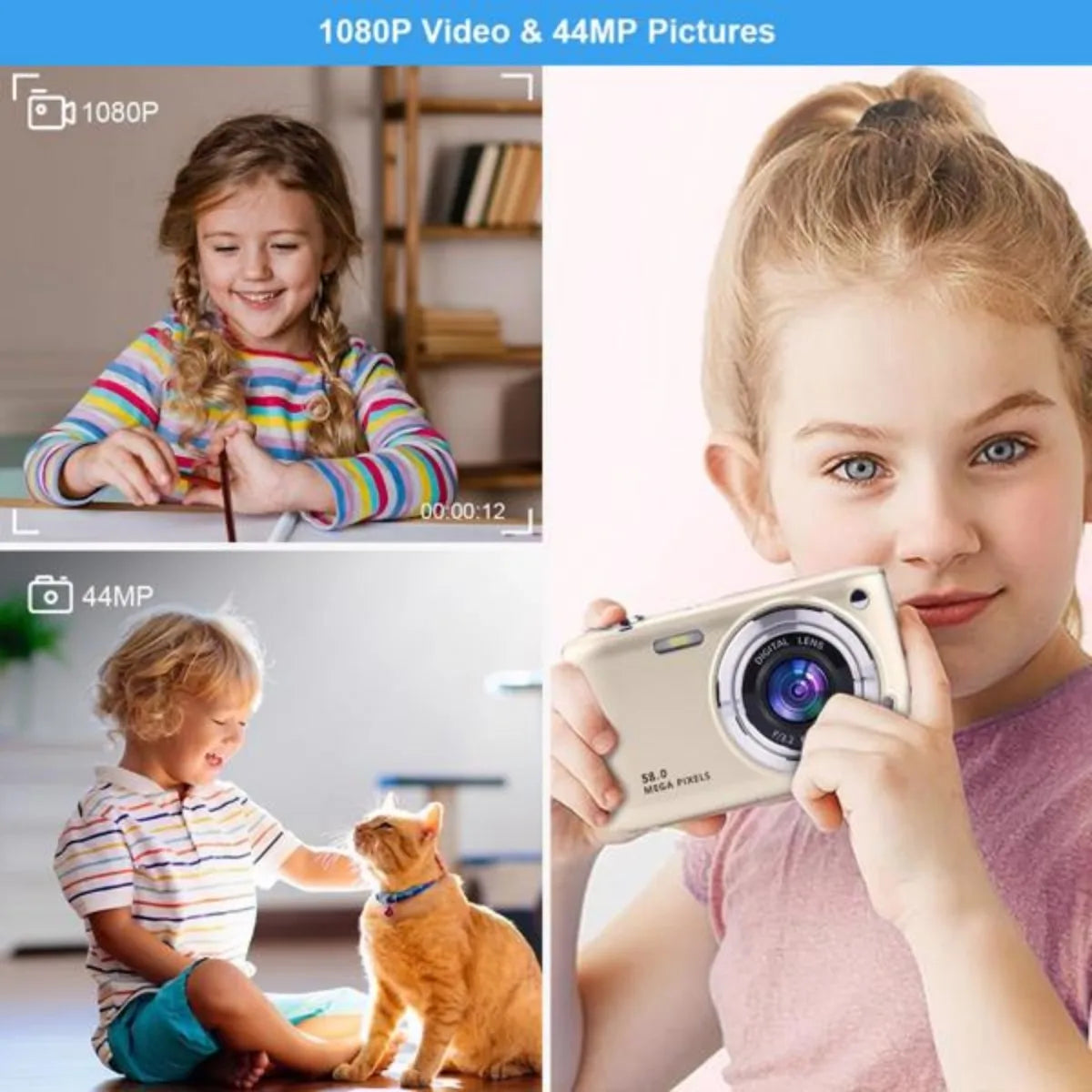 4K Digital Camera Vlogging Camcorder 48MP IPS Screen