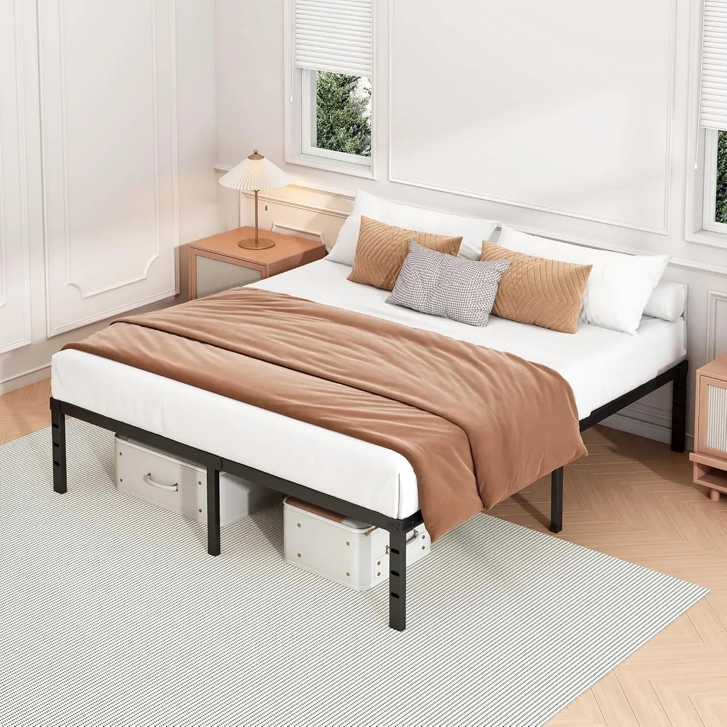 Hign-concerned Heavy Duty Metal Bed Frame Platform Pro