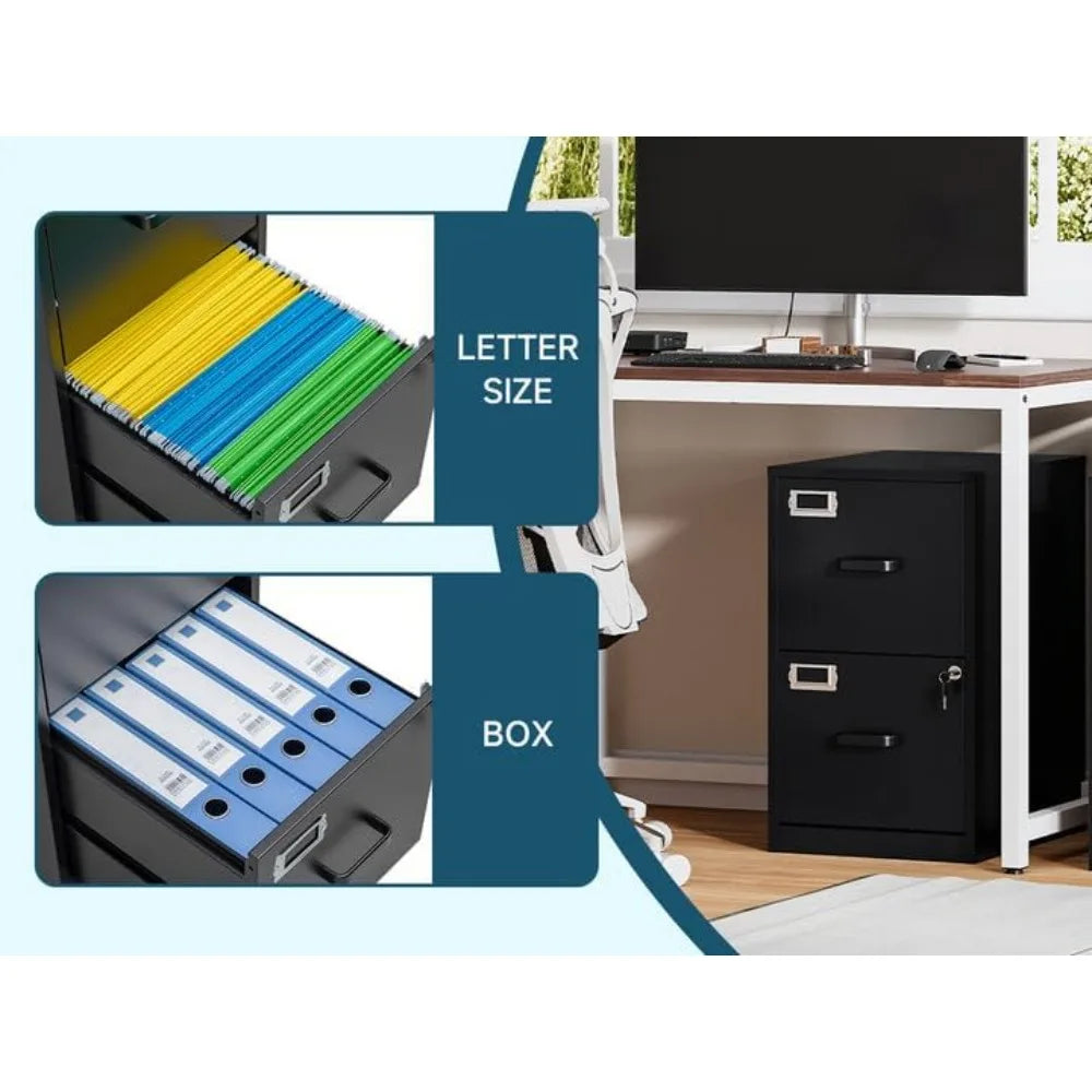 General Use 2 Drawer Locking Filing Cabinet For Home Office