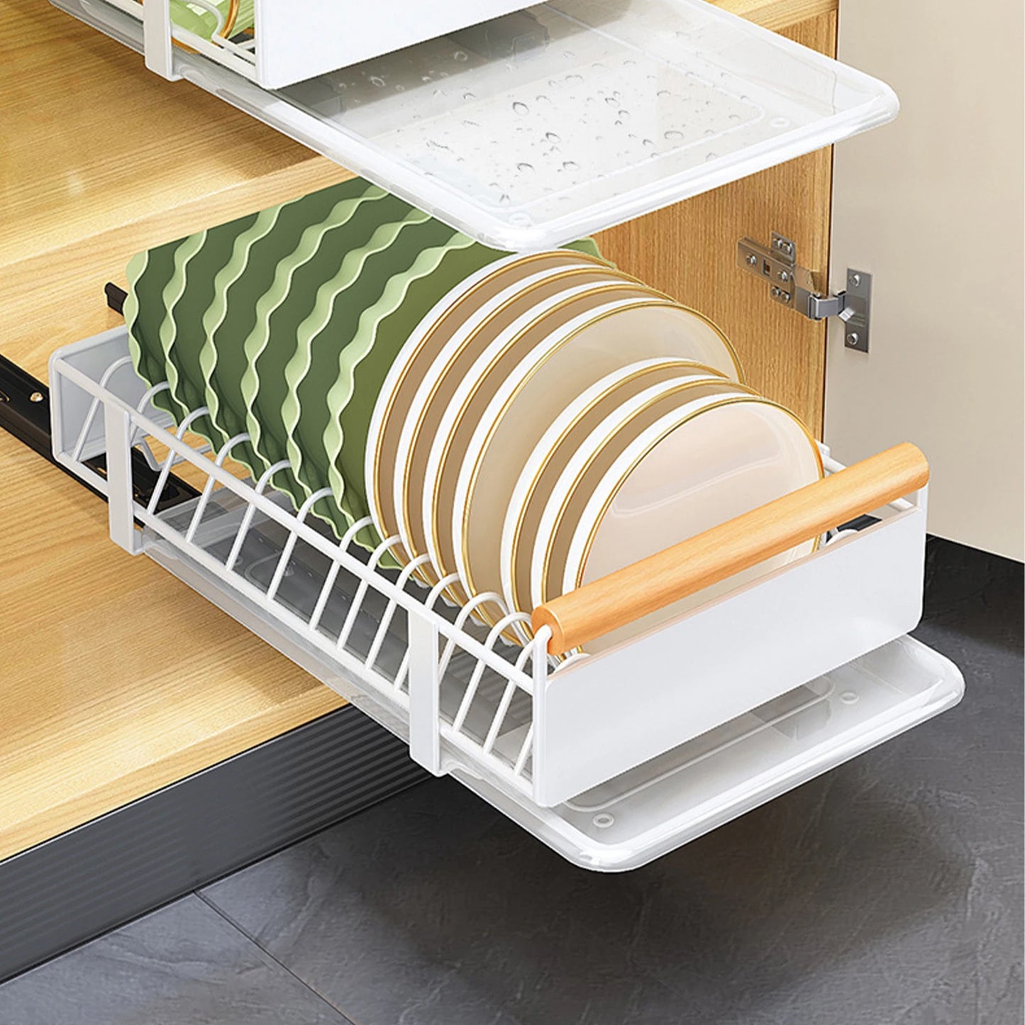 Pull out Cabinet Organizer Slide out Pantry Shelf Drawer Storage Sliding Mesh Cabinet Basket for Pantry Cabinet Kitchen Bathroom
