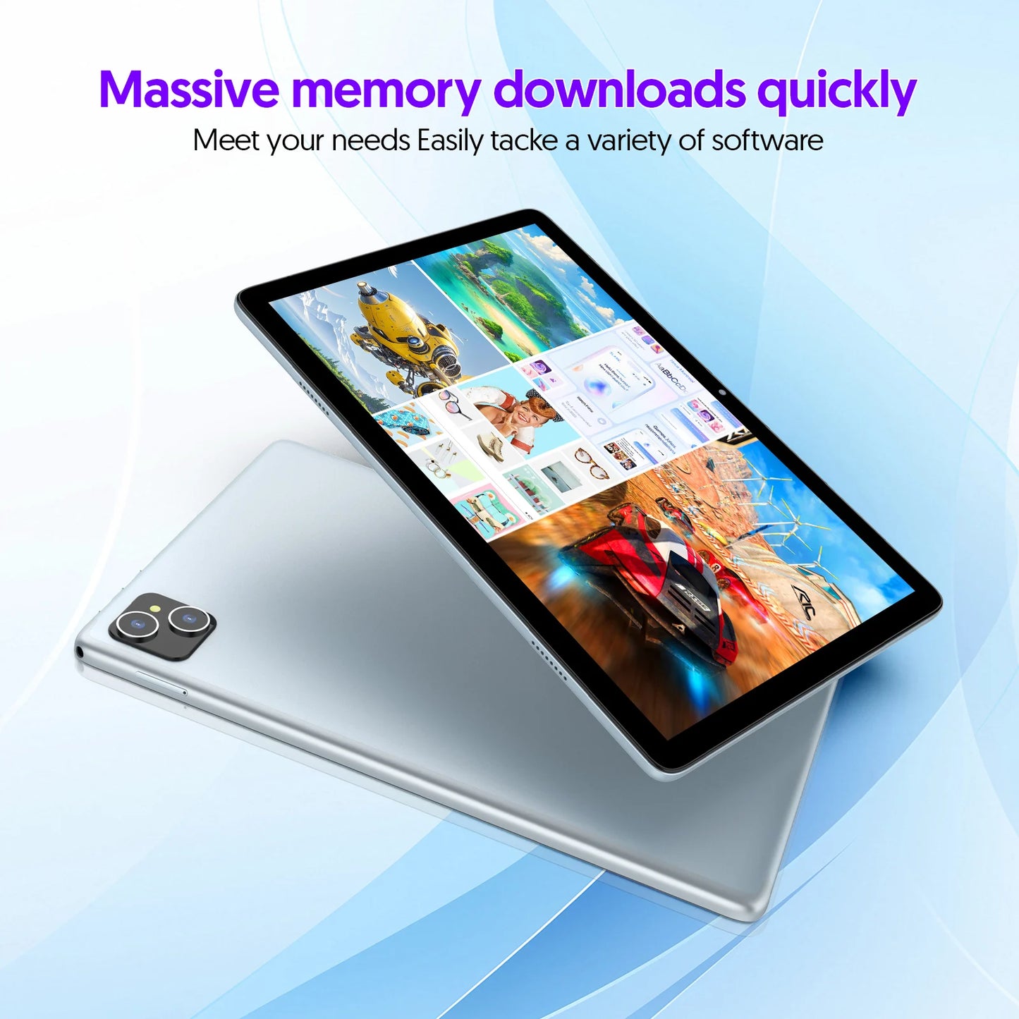 BAKEN Android Tablet Octa Core 8000mAh 128GB Storage