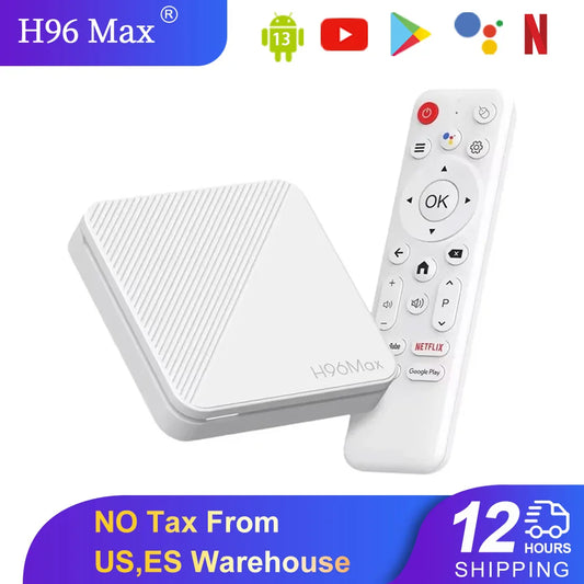 H96 H313 Smart TV Box Android 4K WiFi6 Google Voice