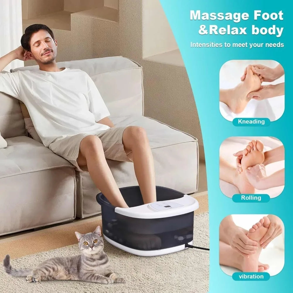 Free Delivery-Foot Spa Bath Massager with Heat [2025 Upgraded], Vibration, Temperature Control, Jets, Bubbles, Epsom Salt,