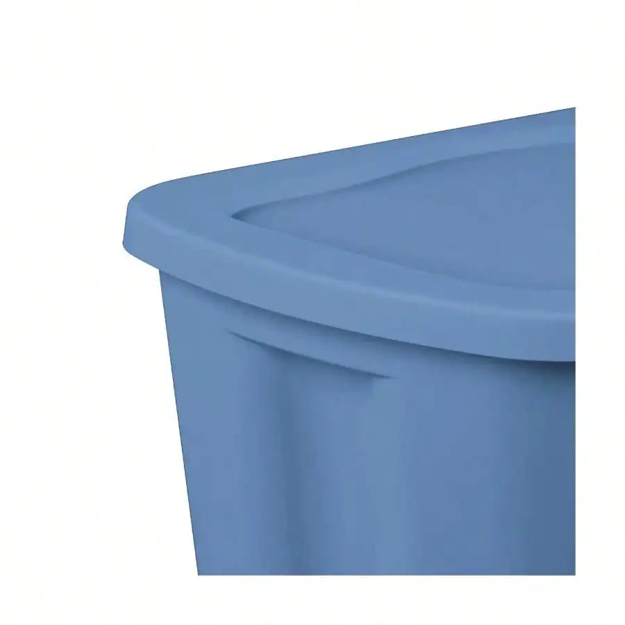 18 Gallon  Lid Containers | Light Blue Set (8-Pack) For Home Organization