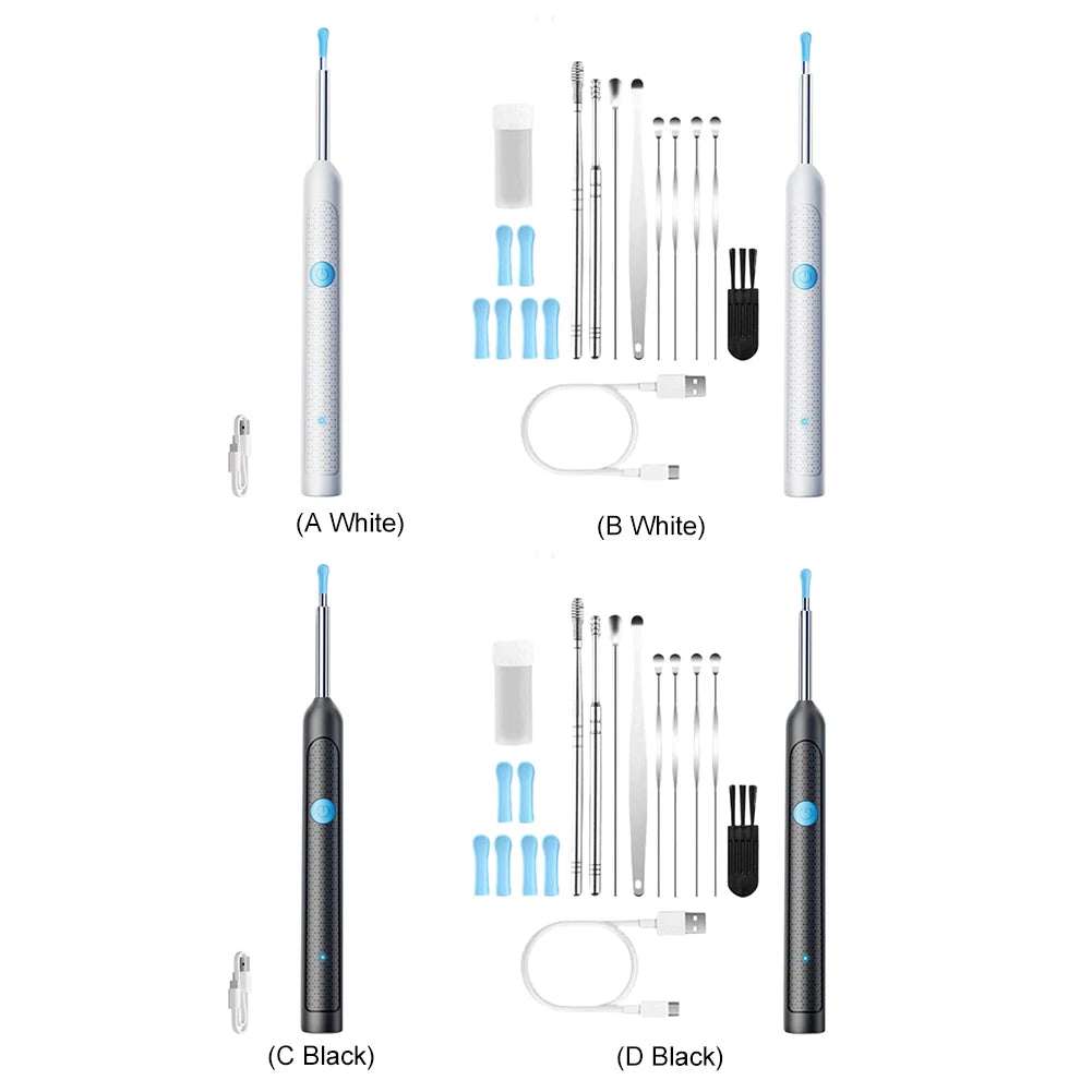 Smart Visual Wax Removal Tool with Camera Otoscope Ear Cleaner Rechargeable Endoscope Earpick Health Care Set