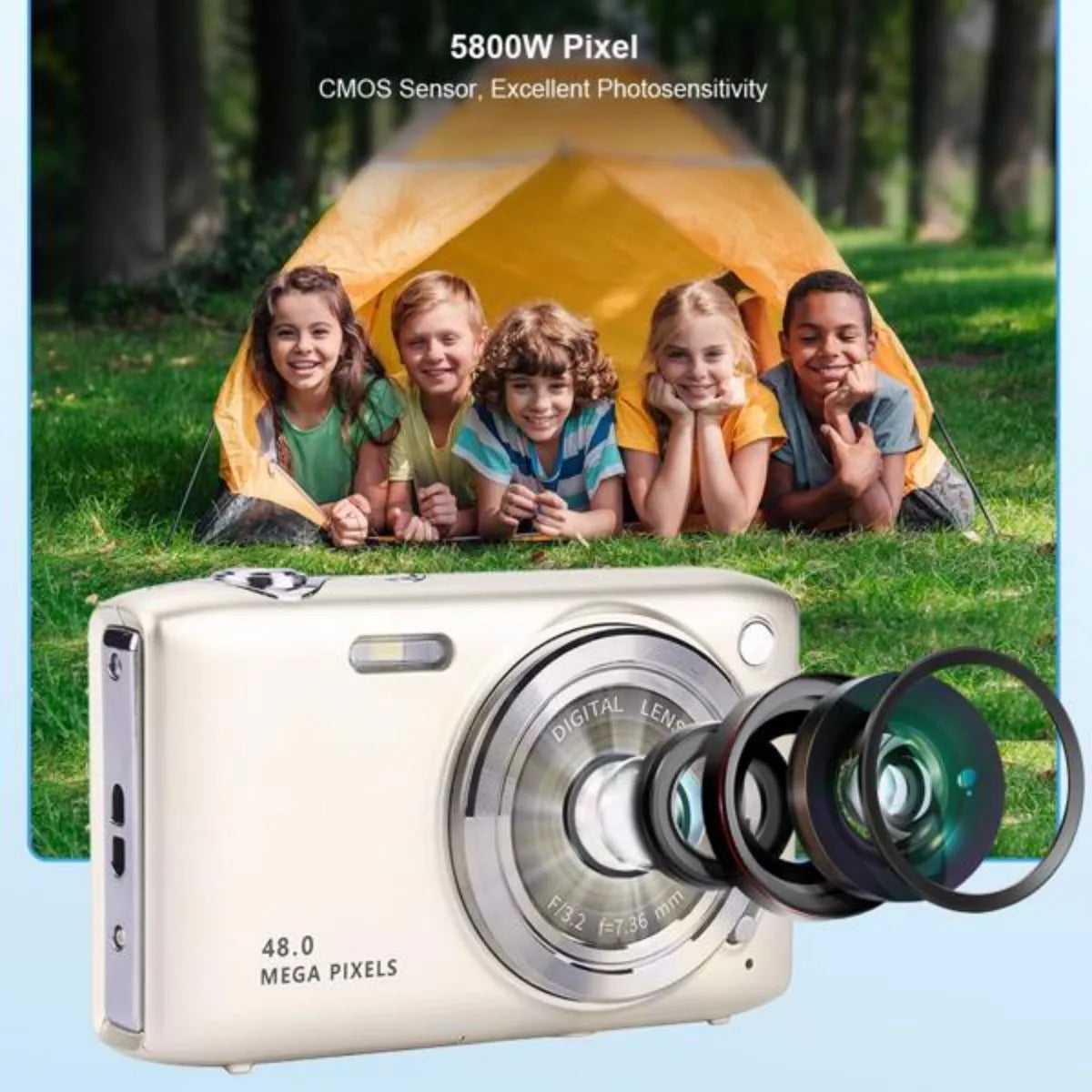 4K Digital Camera Vlogging Camcorder 48MP IPS Screen