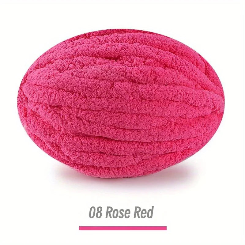 250g Extra Thick Ice Yarn Blanket Hand-Knitted DIY Thread Large Thickness Chenille Cushion Pet Nest Thread Icelandic Scarf Hat Stick Needle Close-Fitting Soft Extra Thick Wool Ball 1 Piece = 1 Piece = 250 Grams