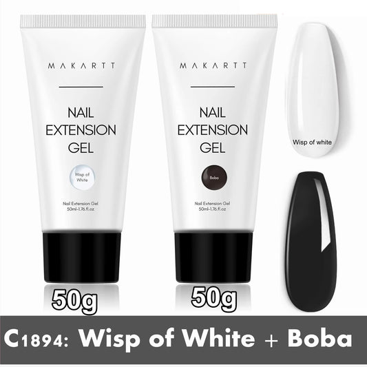 Makartt Poly Nail Extension Gel for Nails ,Clear Pink Builder & Sculting Soak Off Hard Gel for Strong Natural Look for Beginer