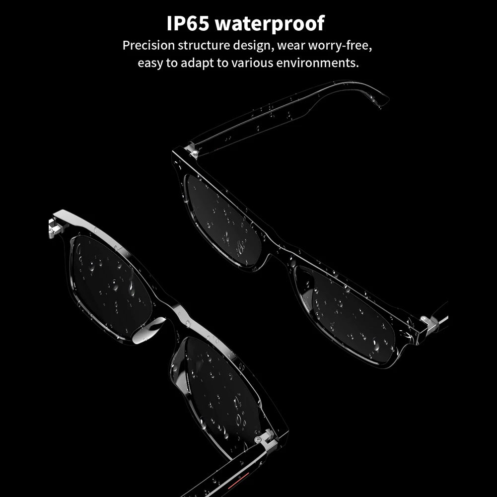 Smart Glasses AI Voice Assistant Camera Glasses Remote Shooting Outdoor Sport Glasses with Camera Open Ear Sound Mic & Speakers