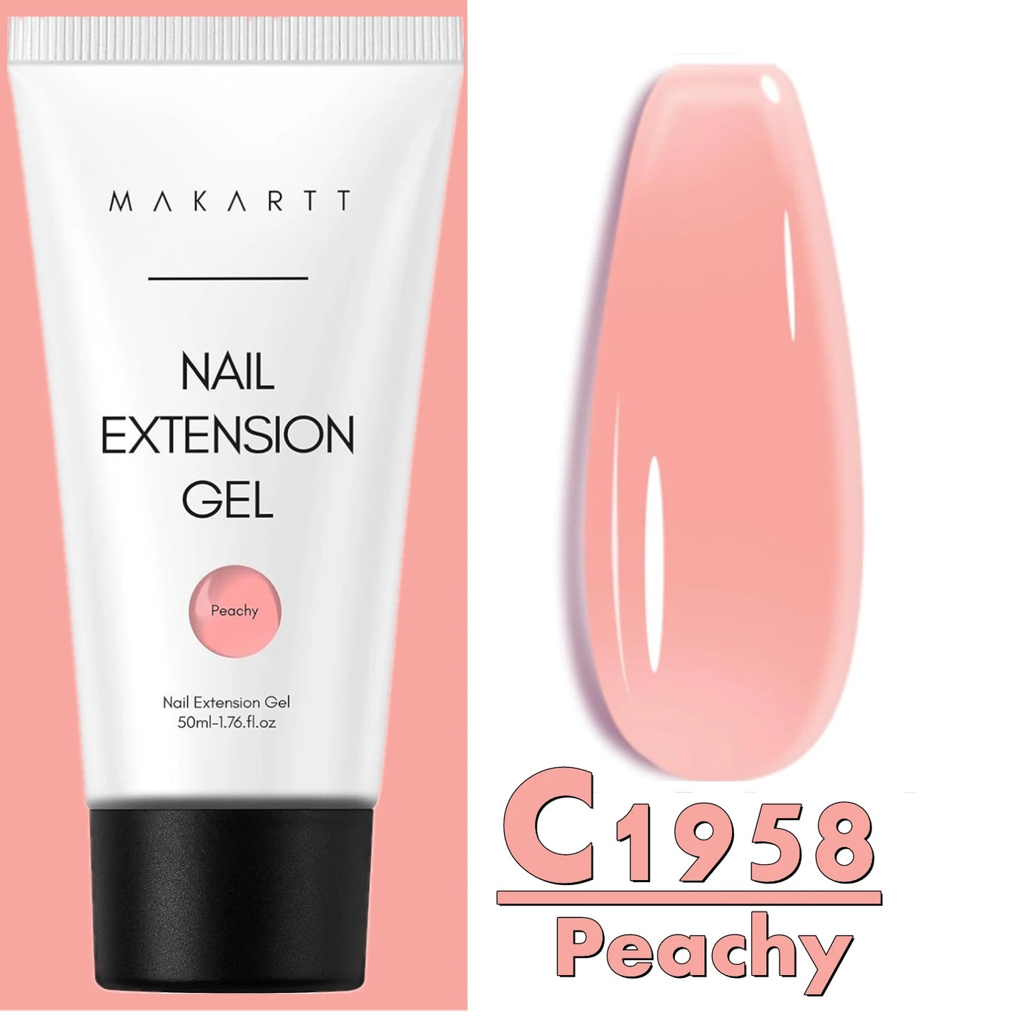 Makartt Poly Nail Extension Gel for Nails ,Clear Pink Builder & Sculting Soak Off Hard Gel for Strong Natural Look for Beginer