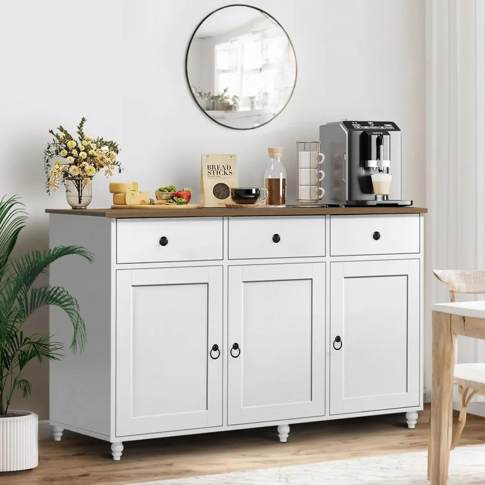 HUANZHUANG Modern Buffet Sideboard Cabinet With Storage