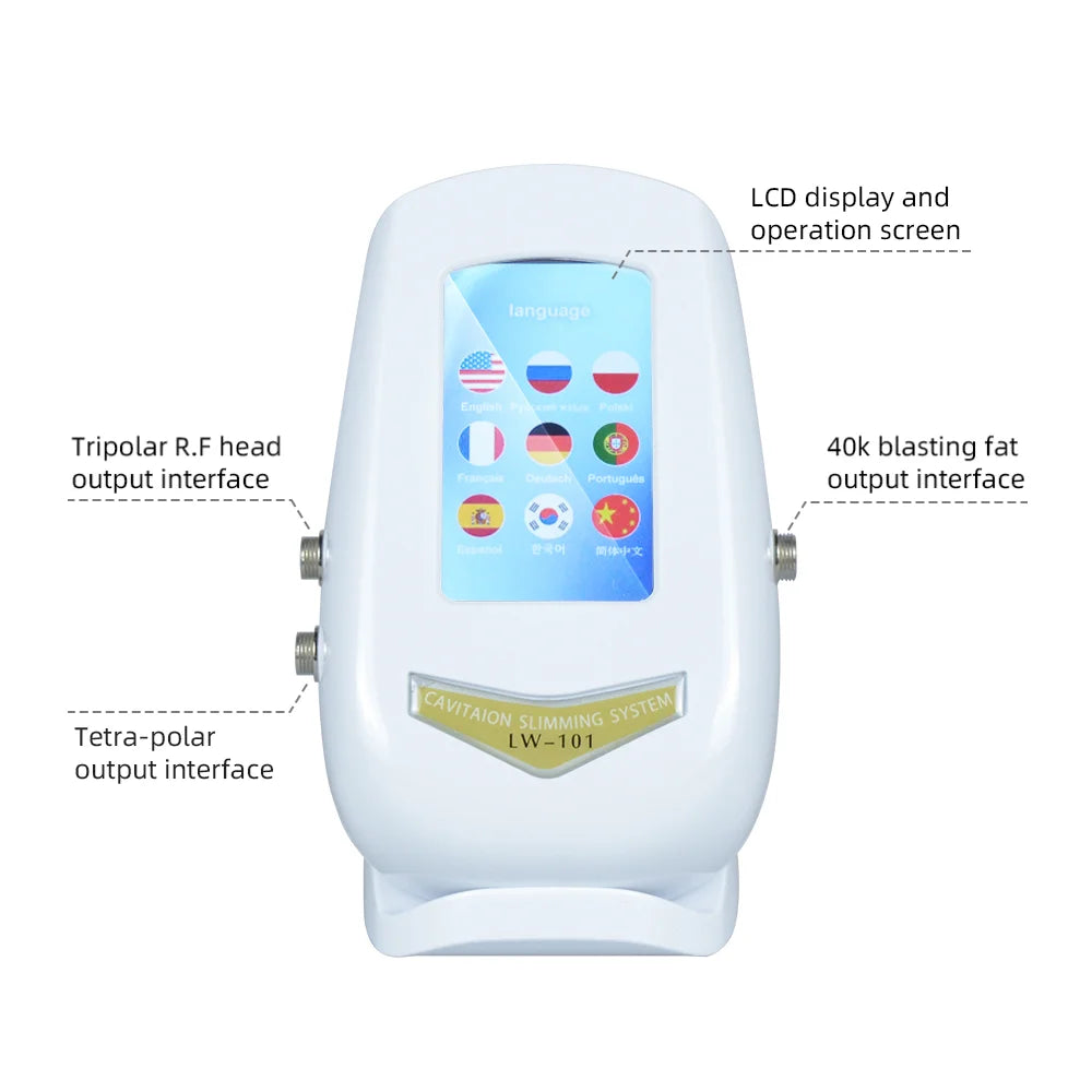 3 in1 40K Ultrasonic Cavitation Machine Body Slimming Massager RF Weight Loss Beauty Skin Tighten Lift Skin Rejuvenation (shippe