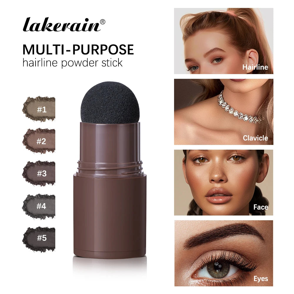 Hairline Shadow Powder Hair Waterproof Hairline Root Cover Up Natural Black Brown Eyebrow Contour Stick Repair Fill in Hair Tool
