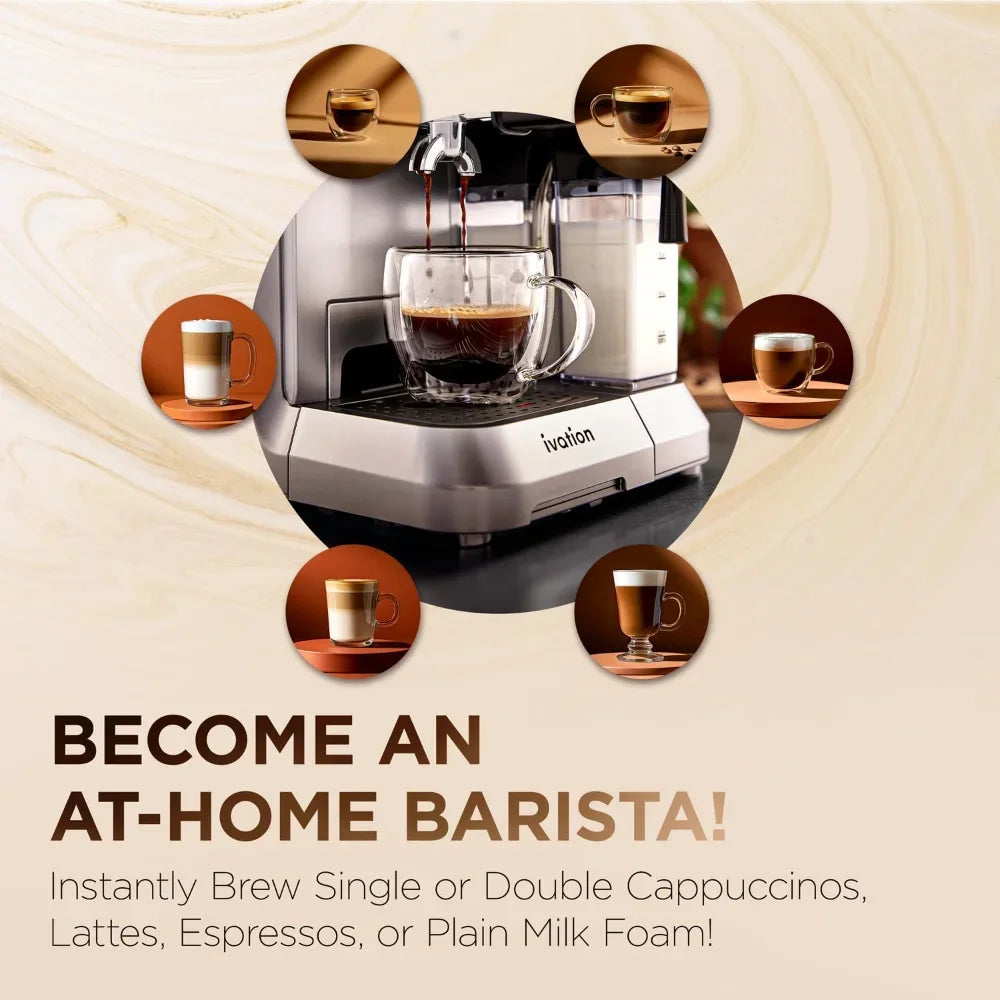 recommend.58mm | Coffee Machine for Home |Espresso & Cappuccino Maker w/Milk Frother | Single