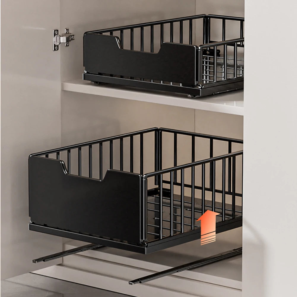 Kitchen Storage Rack Slide Drawer Storage Tray Pull Out Cabinet Organizer Seasoning Bottle Spice Storage Rack Kitchen Organizer