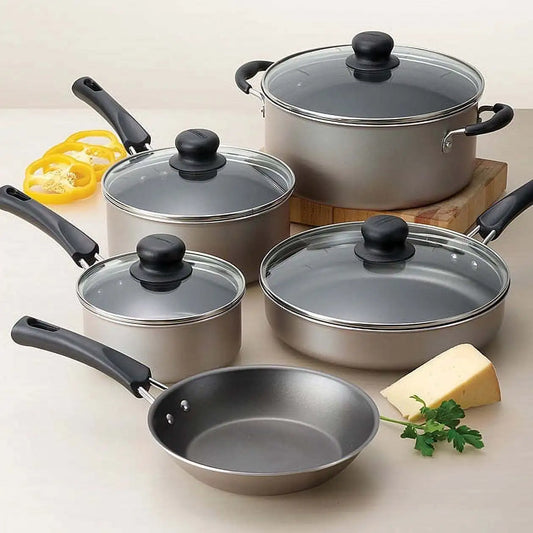 All Purpose Nonstick Cookware Champagne Set Lightweight