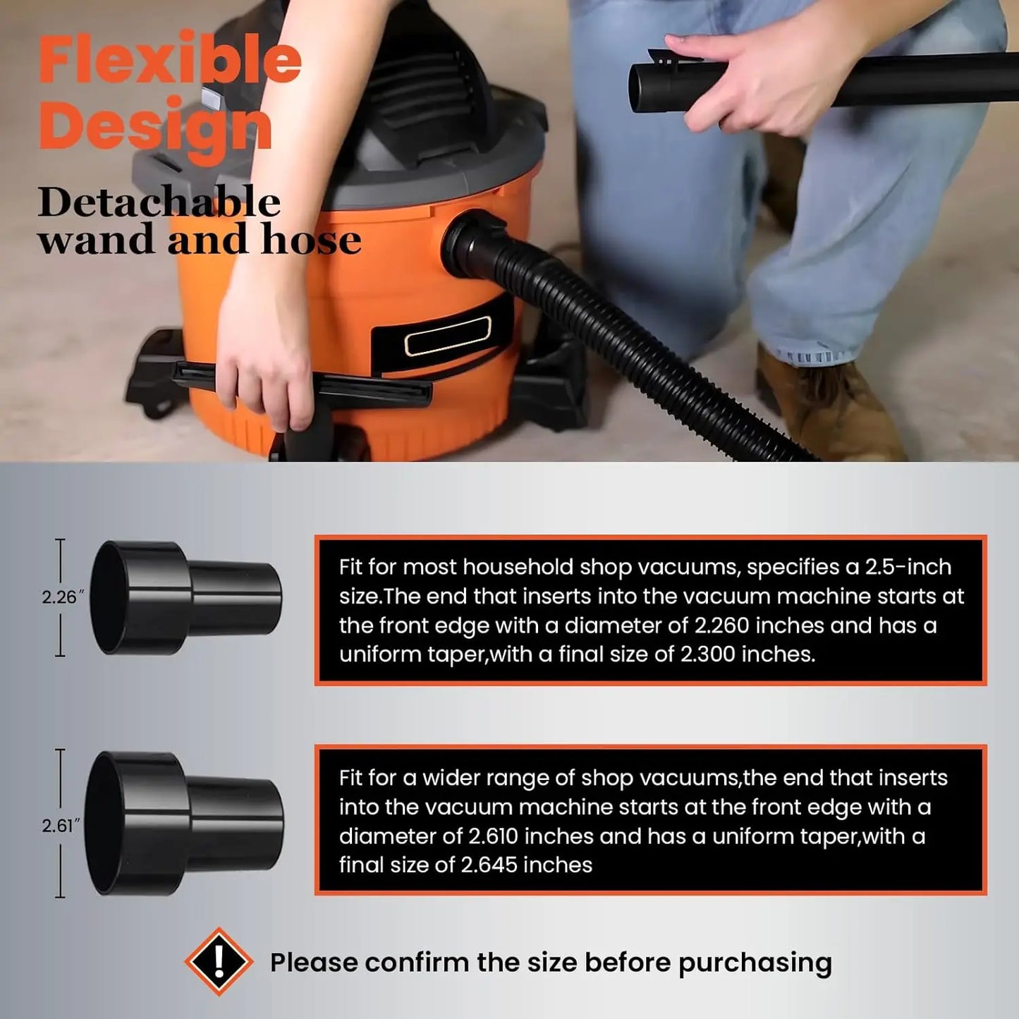 Shop Vac Extractor Kit, Better Extractor Hose Kit for Carpet & Upholstery Cleaning in Home and Auto, with Wand, Hose & Adapter