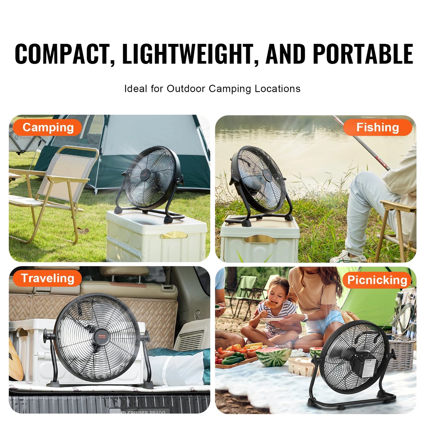 Vevor Cordless Floor Fan High Velocity Portable Heavy Duty