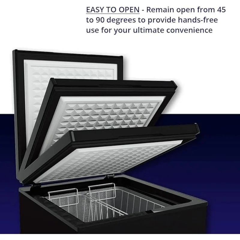 3.5 Cu Ft Chest Freezer - Super-Low Temperature - 2 Removable Baskets - Electronic Control 14℉ to -40℉- Red