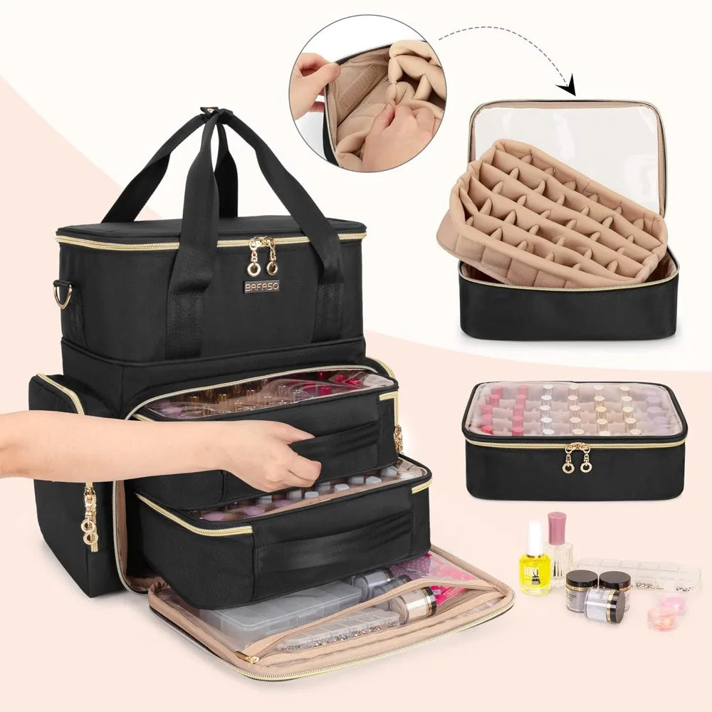 Hign Concerned Nail Polish Organizer Holds 70 Bottles