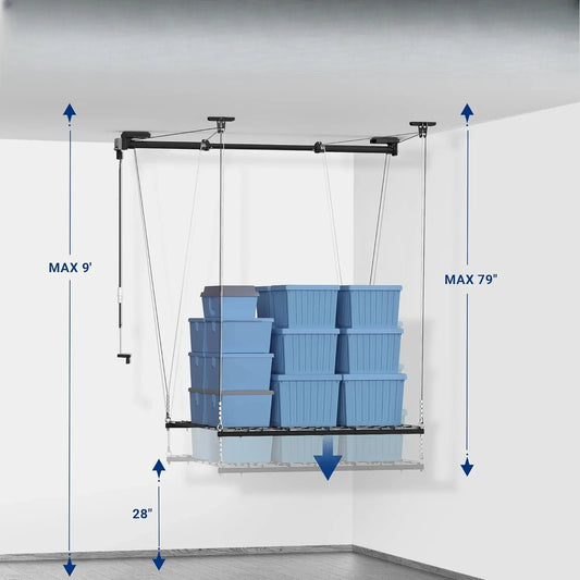 Overhead Garage Lifting Storage Rack Heavy Duty Organizer