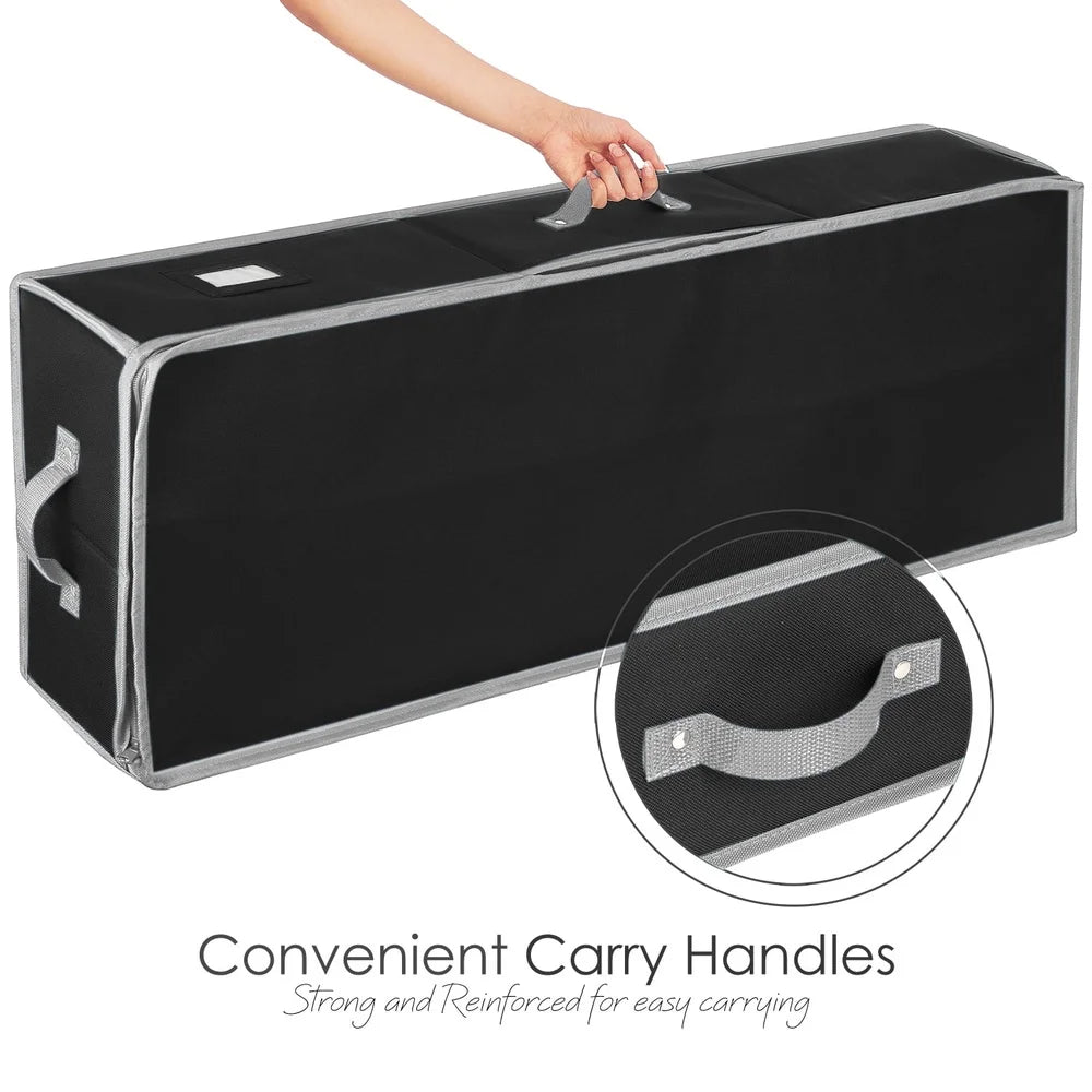 Durable Christmas Wrapping Paper Storage Organizer with Clear Pockets and Zippered Closure Holiday Accessories and Gift Wrap