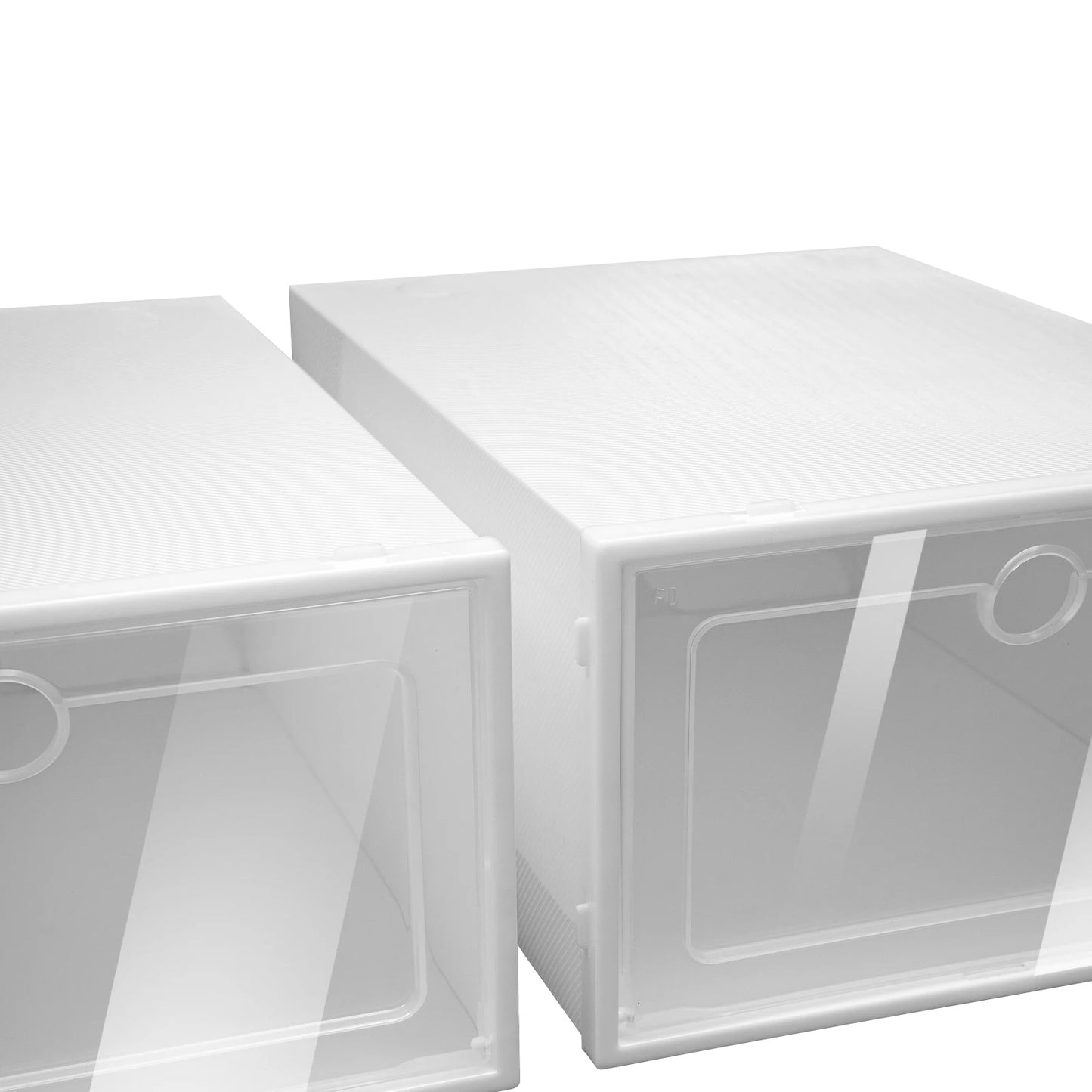 24 Pack Clear Shoe Boxes, Stackable Shoe Storage Boxes, with Lids, Clear Plastic Stackable Shoe Organizers, For Closet