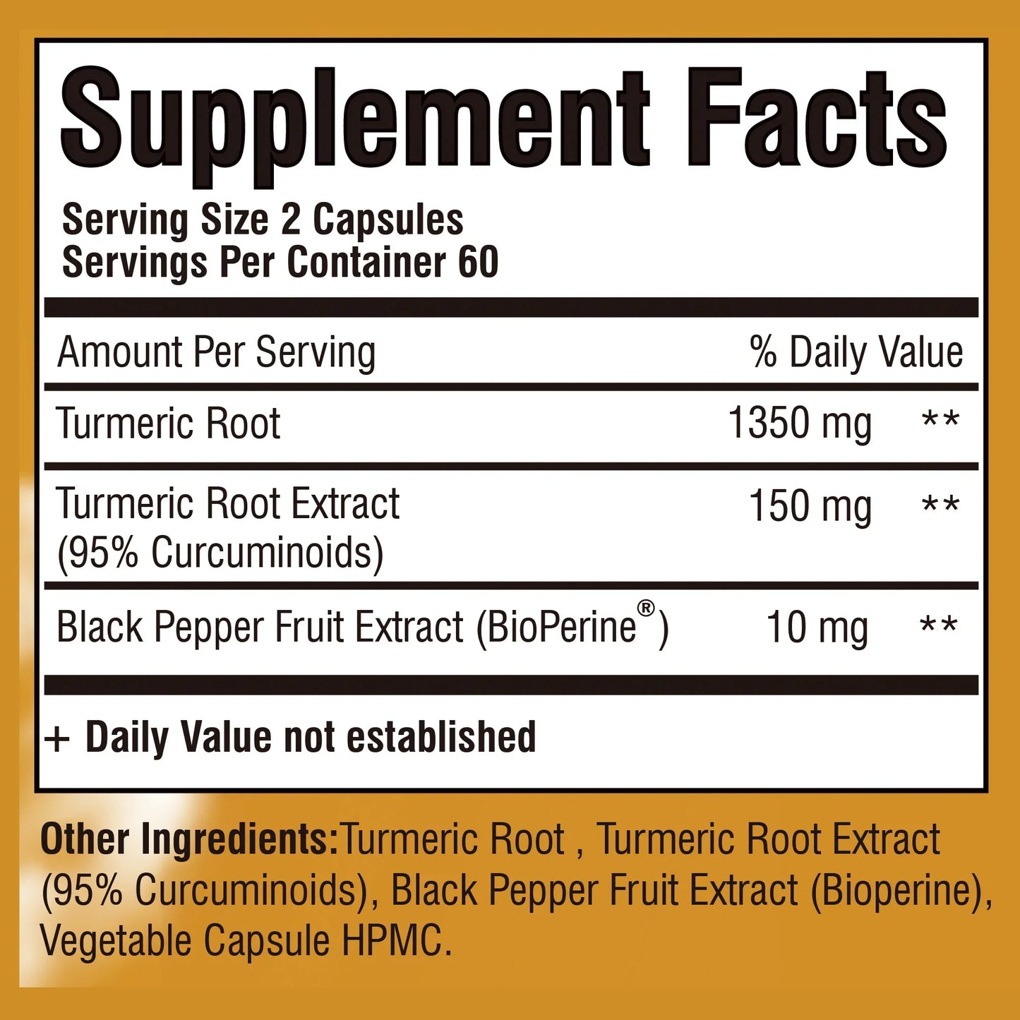 Turmeric Curcumin - Helps Relieve Muscle and Joint Pain, Antioxidant, Supports Immune, Heart, Digestive Health - 120 Capsules