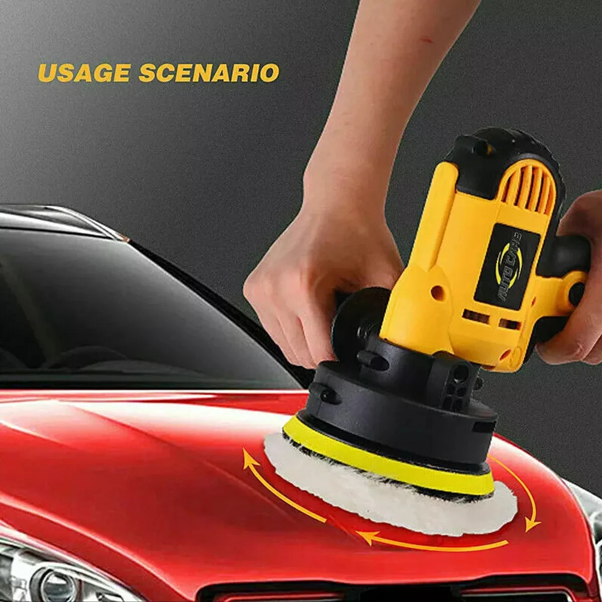 Electric Polisher Buffer Sander Car Polishing Machine 5" 7" Buffing Sponge Kit