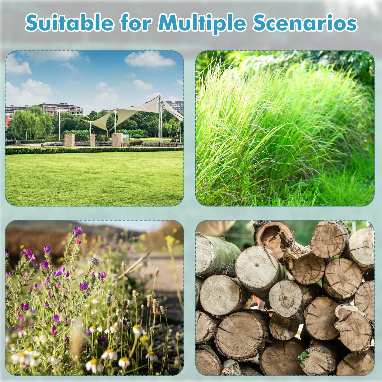 Grass Trimmer Cordless Weed 3-in-1 21V Portable Electric Brush Cutter 2 Batteries & Charger 2600mAh for Garden Yard Weed