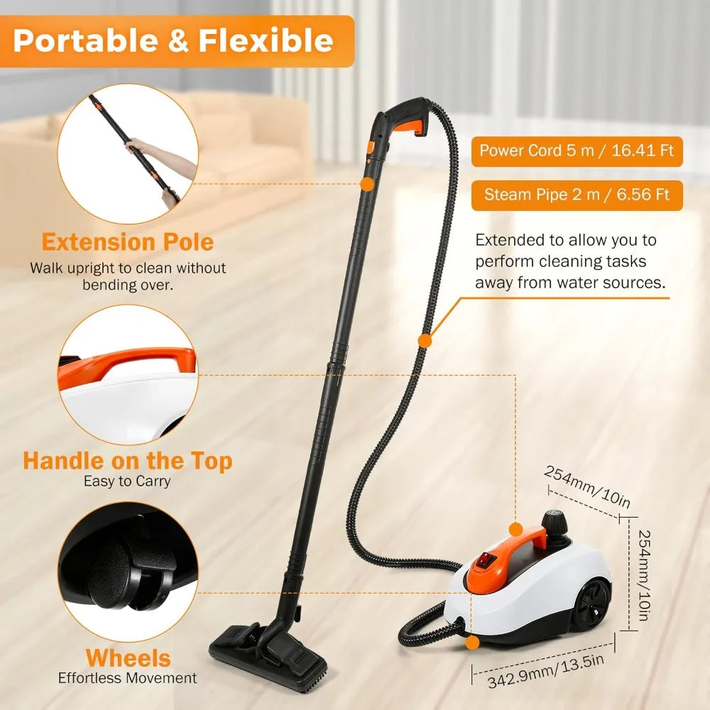 High Pressure Multipurpose Rolling Cleaning Machine for Carpet Upholstery Floor, White