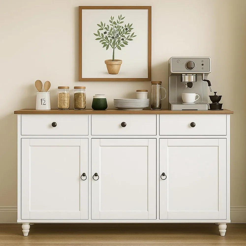 HUANZHUANG Modern Buffet Sideboard Cabinet With Storage