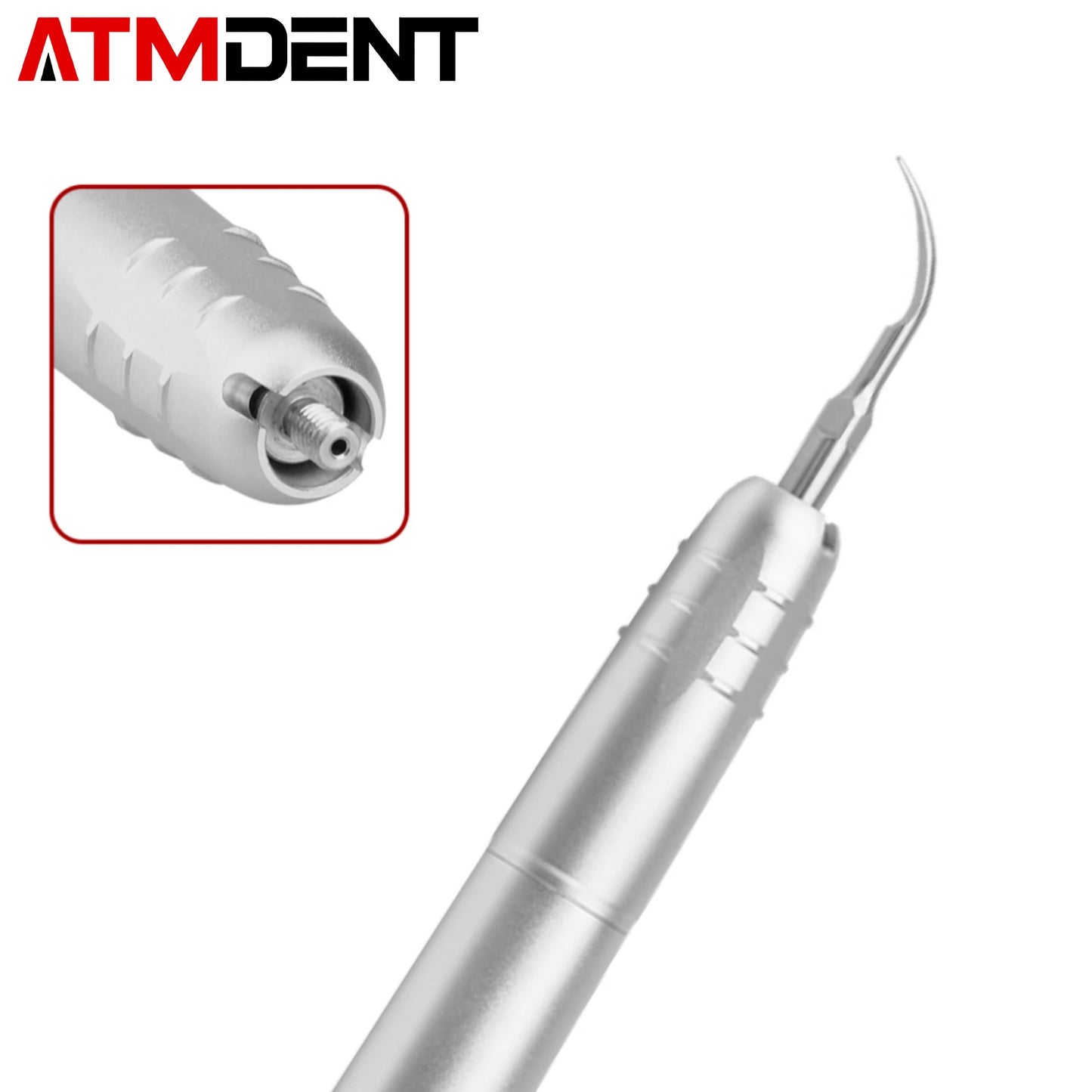 Dental Ultrasonic Air Scaler with 3 Tips Scaling Handpiece Frequency Pneumatic Scaler 2/4 Holes
