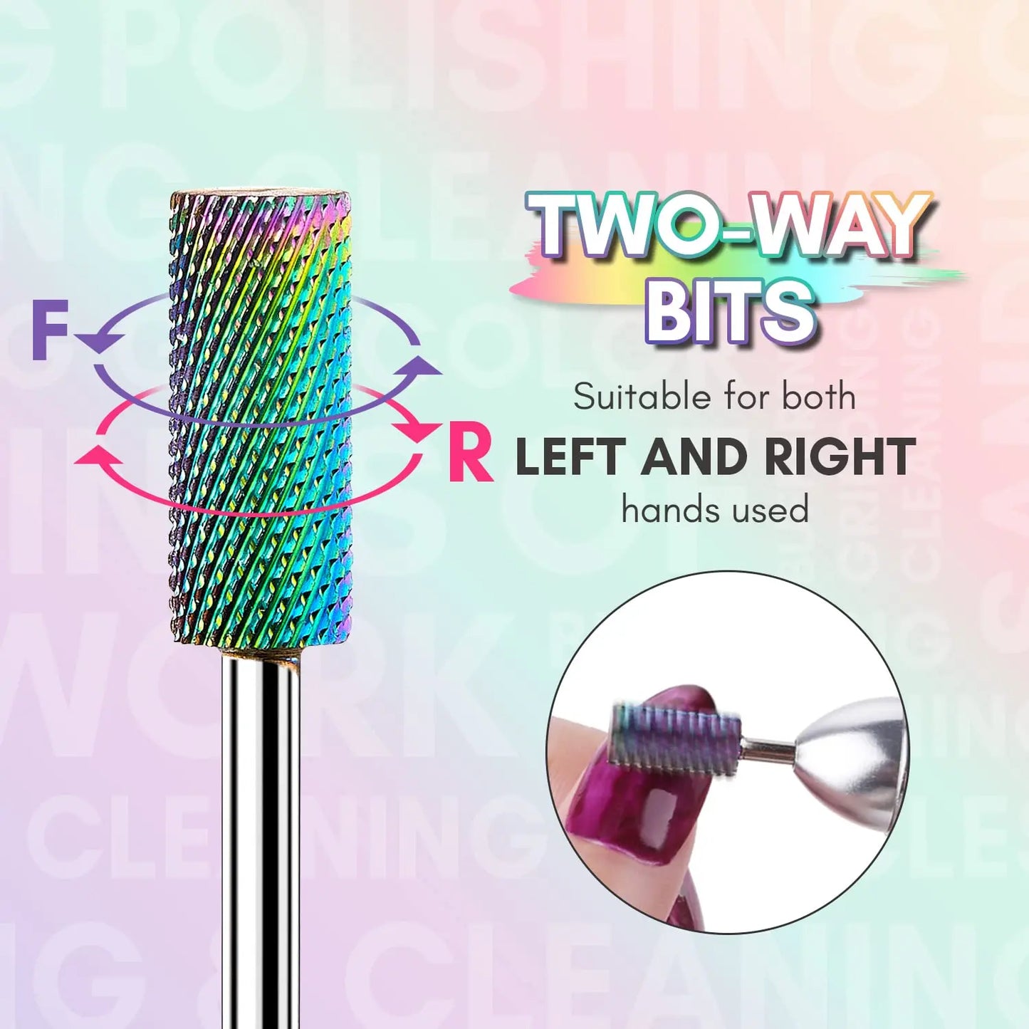 Makartt Nail Drill Bits Set, 10Pcs Tungsten Carbide Nail Drill Bits Remove Acrylic Poly Nail Gel Nail Polish 3/32 inch