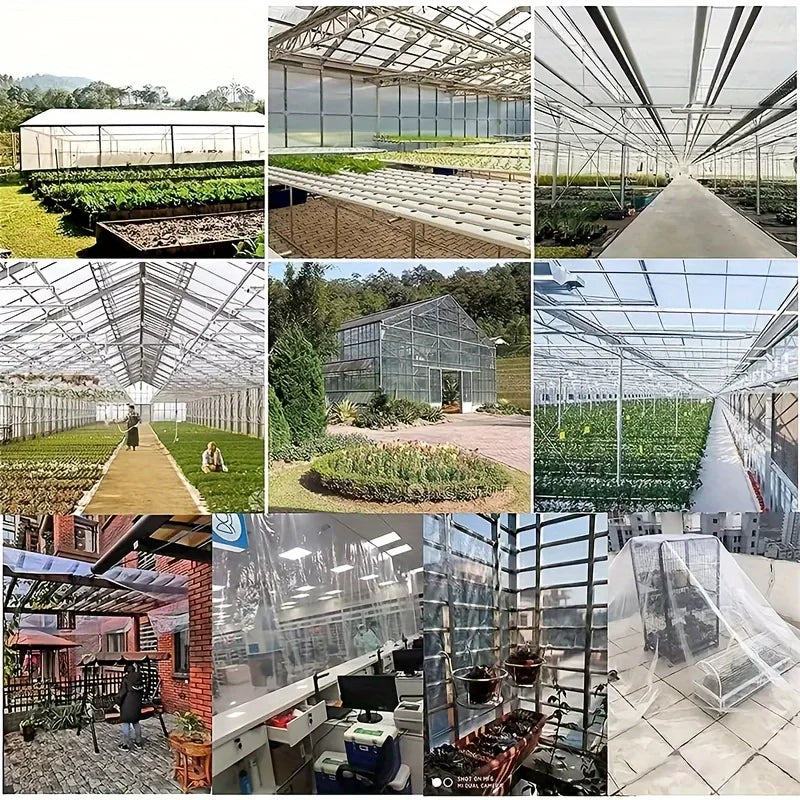 Transparent Rainproof Tarp with Triple Sealing Rings - Ultimate for Multiple Outdoor Scenarios! Ideal for Patio Shading, Wind Protection