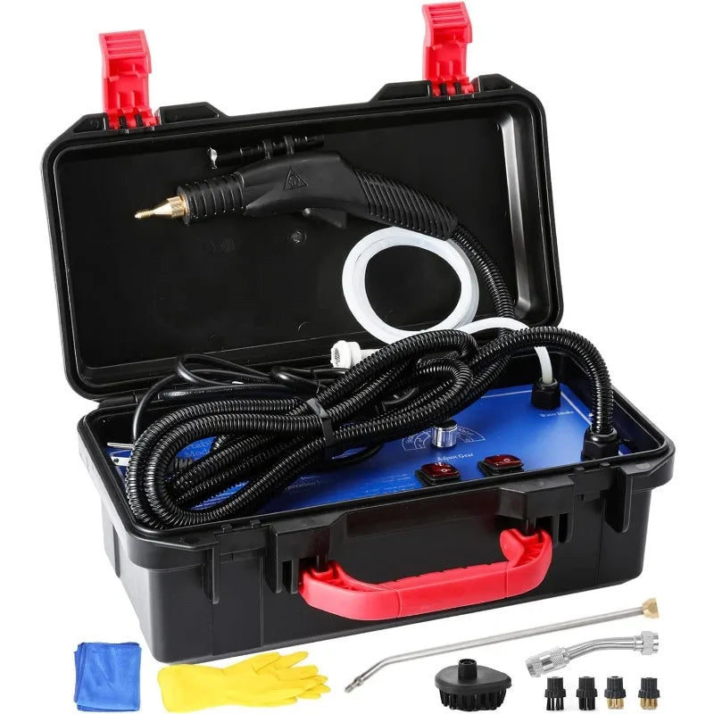 High Pressure Steam Cleaner, 1700W Power High Temp Portable Handheld Cleaning Machine For Car Detailing, Tankless He