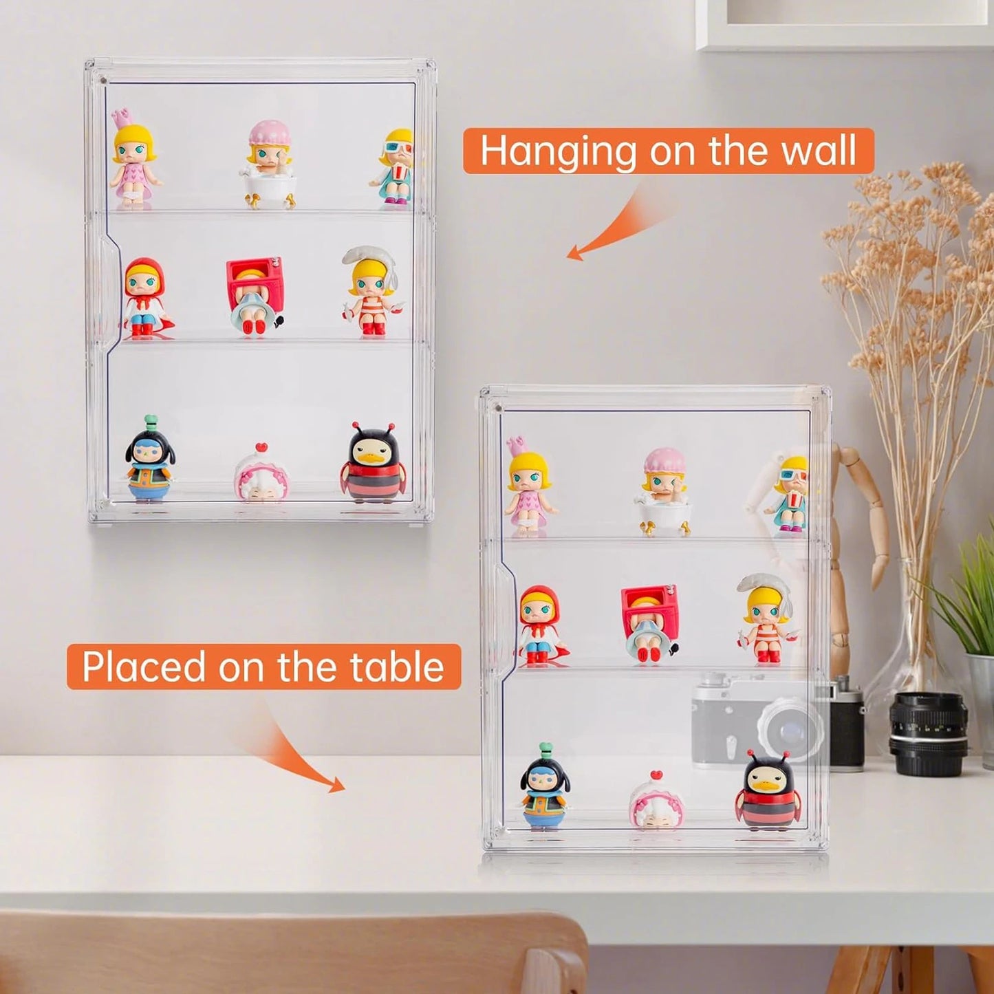 Acrylic Clear Storage Box Transparent Blind Box Organizer Doll Display Case For Labubu Figure Figurine Collectibles