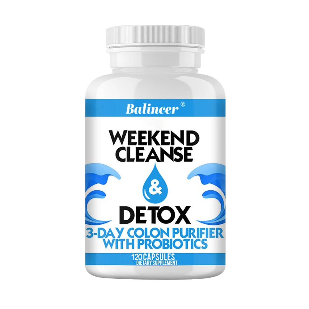 Super Colon Cleanse Digestive Support, 3-Day Probiotic Colon Cleanse, Supports Gut Health & Relieves Bloating, 120 Capsules