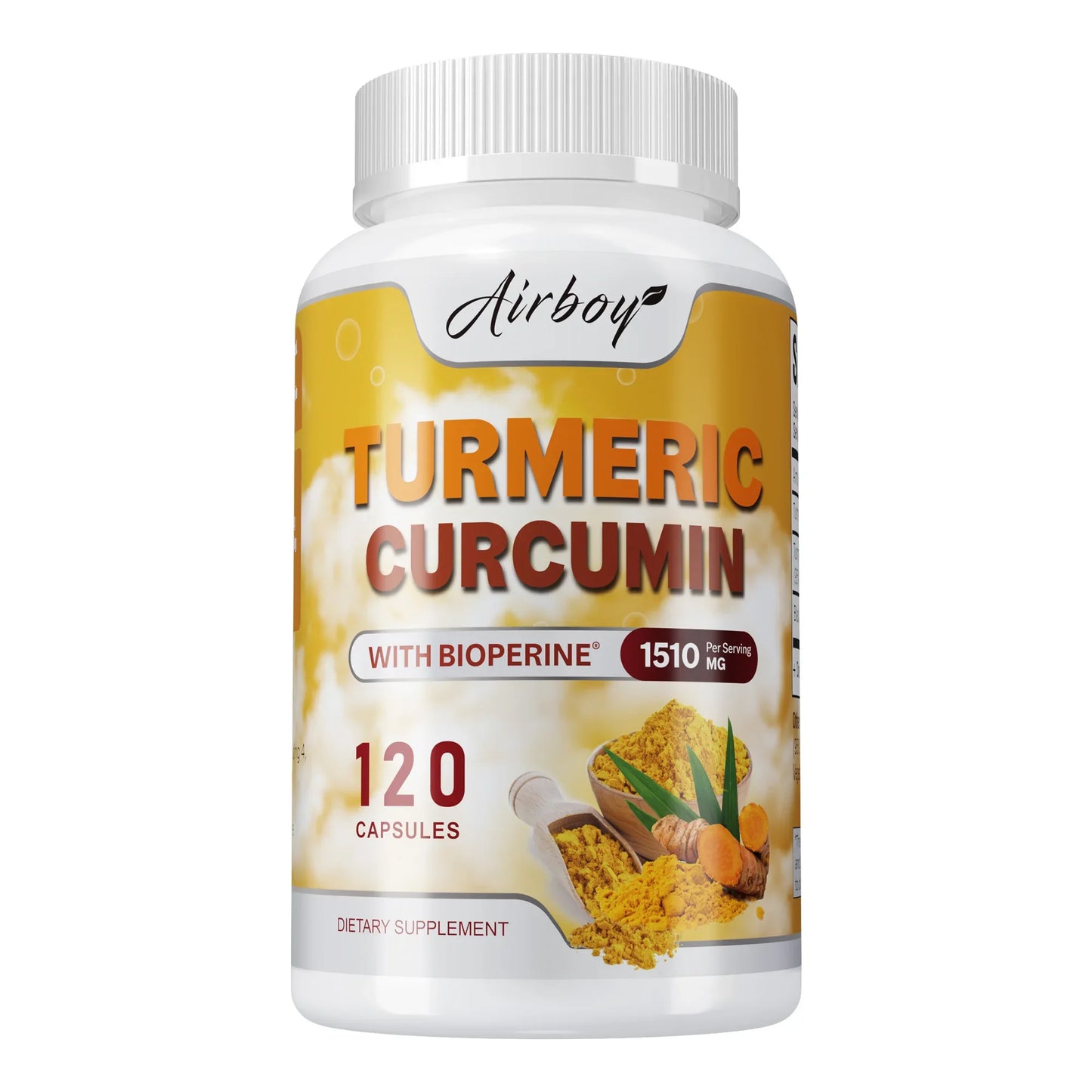 Turmeric Curcumin - Helps Relieve Muscle and Joint Pain, Antioxidant, Supports Immune, Heart, Digestive Health - 120 Capsules