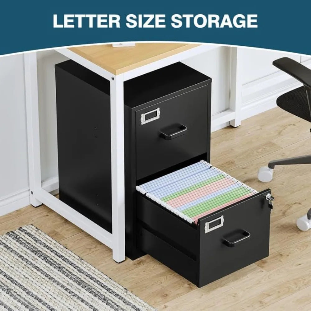 General Use 2 Drawer Locking Filing Cabinet For Home Office