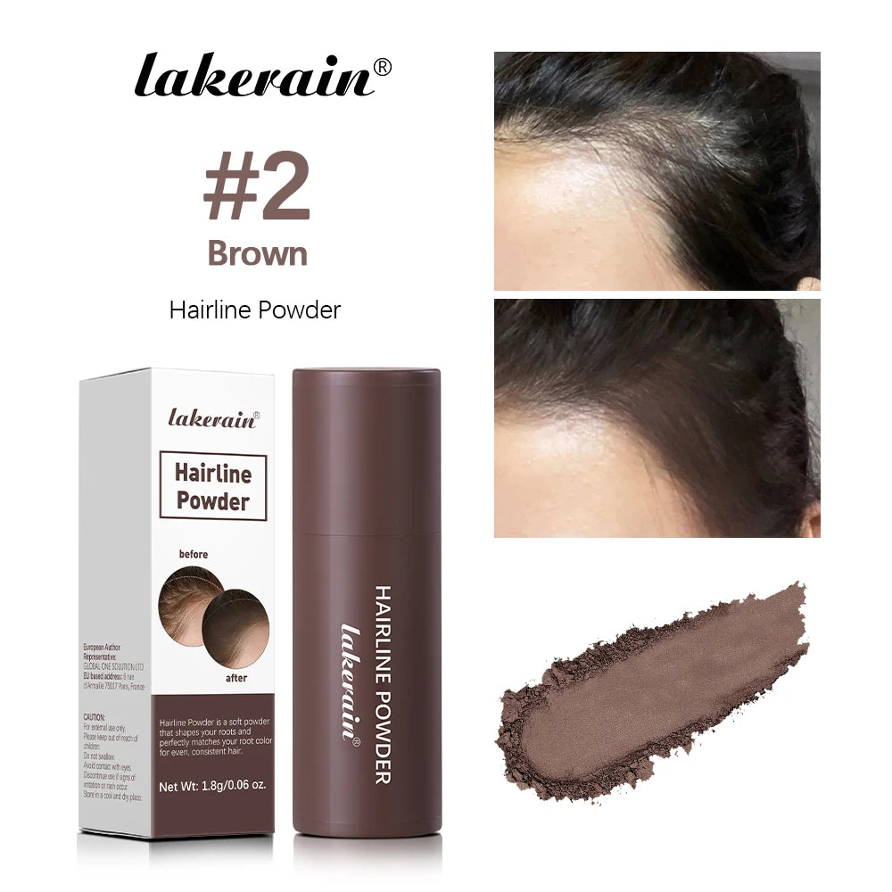 Hairline Shadow Powder Hair Waterproof Hairline Root Cover Up Natural Black Brown Eyebrow Contour Stick Repair Fill in Hair Tool