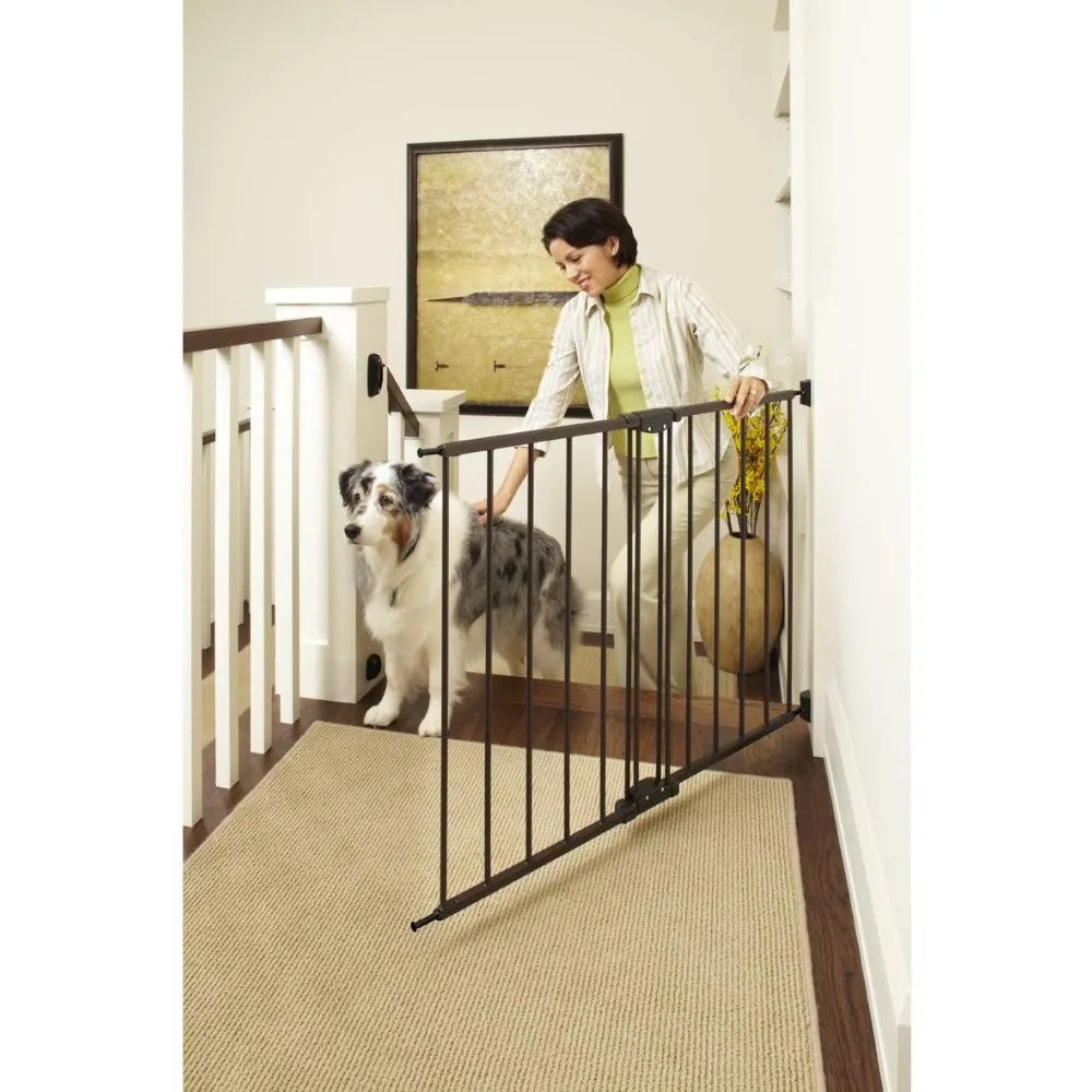 North States MyPet Windsor Walk Thru Pet Gate: 28.68" - 47.85" Wide Dog Gate. Hardware Mount, Dog Gates for the house