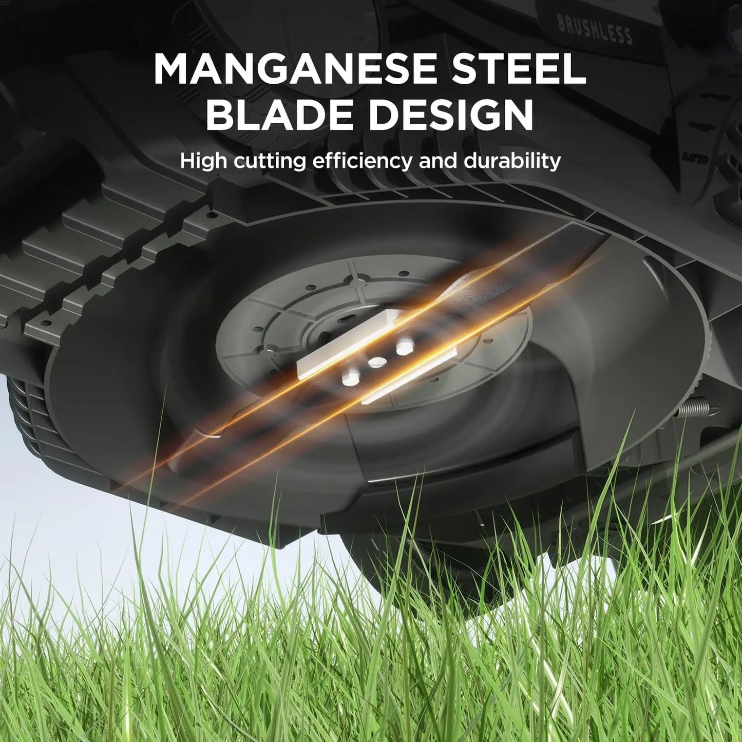 Cordless Lawn Mower 13 Inch, Yard and Farm, Light-Weight with Brushless Motor, 2 x 4.0Ah Portable Battery Included